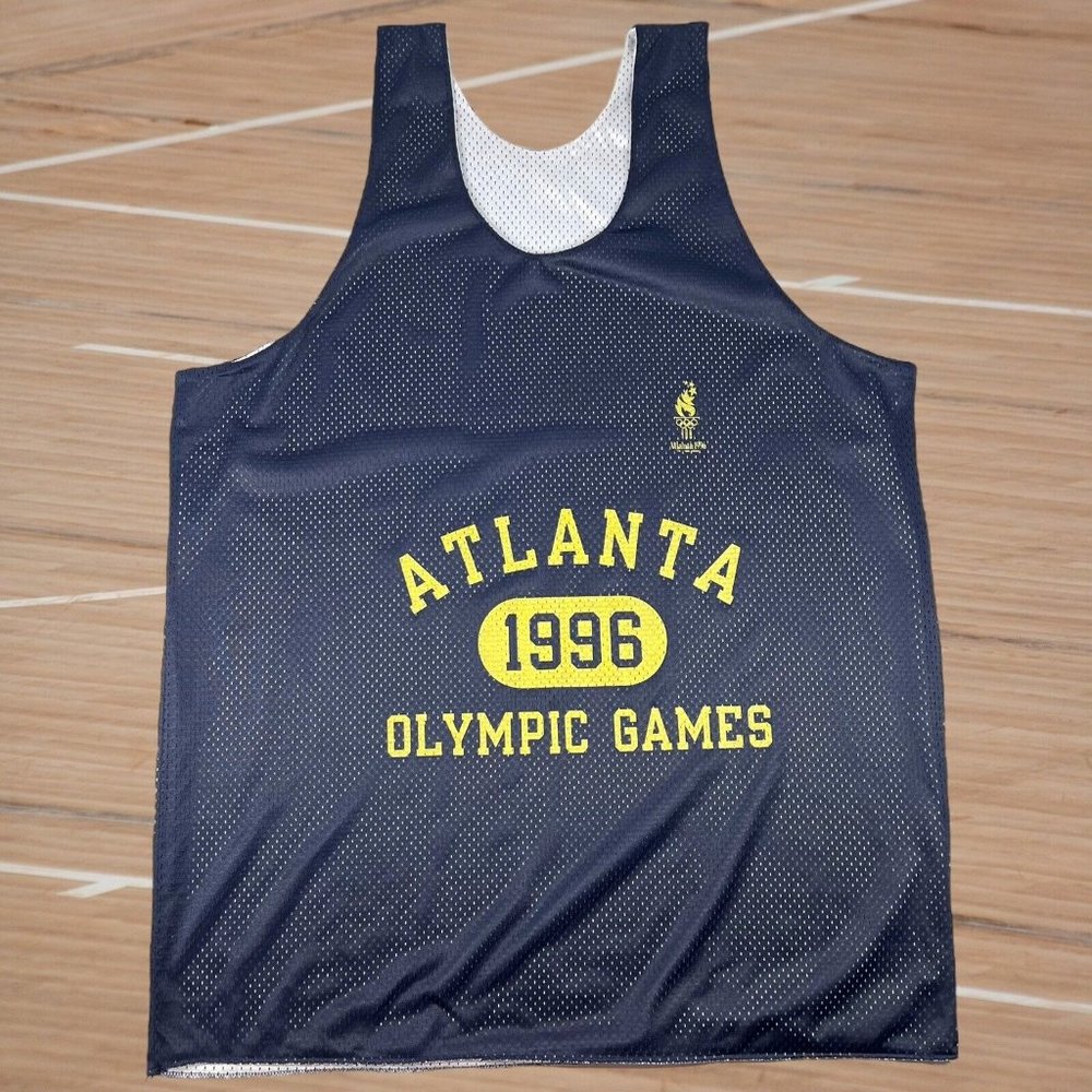 VINTAGE 1996 Atlanta Olympic Games Mesh Basketball Practice Jersey Men L